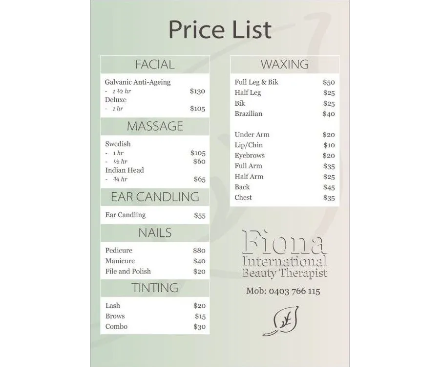 Fiona’s Mobile Beauty